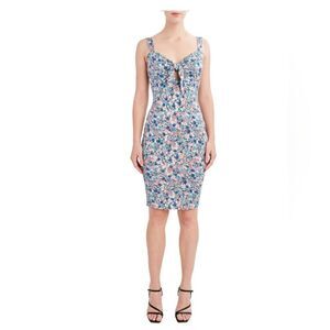 NWT BCBG Paris Women's V-Neck Jersey Midi Dress